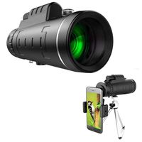 Monocular Telescope for Adult, 40x60 High Power BAK4 Prism FMC HD Low Night Vision Waterproof Dual Focus Compact Scope with Smartphone Holder for Camping, Bird Watching, Hiking, Hunting, (New)