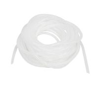 Copapa 15M 49 Ft PE Clear White Polyethylene Spiral Wire Wrap Tube PC Manage Cable 10mm 0.39'' for Computer Cable, Car Cable (Dia 10MM-Length15M, White)