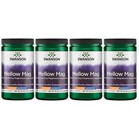 Swanson Mellow Magnesium Drink Combat Stress Support Mood Bone Muscle Nervous System Health Supplement Vegan Non-GMO Sugar Free Magnesium Carbonate 330 mg Powder Orange