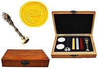 MNYR Vintage Lemon Fruit Luxury Wood Box Silver Metal Peacock Wedding Invitations Gift Cards Paper Stationary Envelope Seal Custom Logo Wax Seal Sealing Stamp Wax Stick Melting Spoon Wood Gift Box Kit