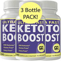 Ultra Fast Keto Boost Weight Loss Pills with Advanced Natural Ketogenic BHB Burn Fat Supplement Formula 800MG Capsules (3 Bottles)