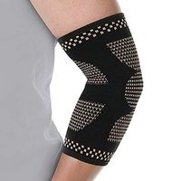 FITTOO Copper Elbow Compression Sleeve,Elbow Brace Support for Tendonitis,Arthritis,Workouts, Weightlifting,Golfers Elbow Treatment,Golfers Elbow Treatment,Baseball,Pain Relief Pair - M