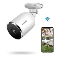 Kolaura Outdoor Security Camera, 1080P Home Surveillance Bullet Camera, IP66 Waterproof, Support 2 Way Audio, Night Vision, Motion Detection, Cloud Storage Service