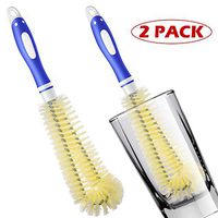 2 PCS dish brush Water Bottle Brush Cleaner, L-shape Cleaning Head with Hook and Comfort Grip,Easy for Cleaning baby Bottles,Pans, Pots, Kitchen Sink，Tumblers, Pitchers, Coffee Carafes