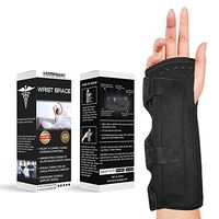 Wrist Brace Support by Hammingway - Carpal Tunnel and Arthritis Pain Relief for Sleeping at Night - Fits Left and Right Hand - Ergonomic Splint Compression for Pains from Lifting Tennis Bowling etc.
