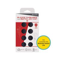 Hyperkin Silicone Thumb Grips for Joy-Con (Neo Black) (8-Pack)