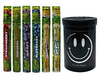 Herb Airtight Container Fresh Kettle with Cyclones Variety Hemp Cones 6 Count DC Crafts Nation- Happy Face