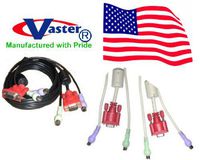 SuperEcable 15071-3 4 Pack 3 Ft High Resolution PS/2 KVM Cable Set Male to Female 3 in 1