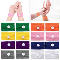 ROSENICE Motion Sickness Bands - （8 Pairs ）Natural Acupressure Nausea Relief Wristbands Anti Nausea Bracelet Drug-Free for Sea Car Flying Pregnancy Travel Sickness