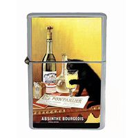 Absinthe Bourgeois Black Cat Dual Torch Lighter D-062