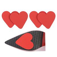 MEABEN 6 Pairs Non Slip Red Heart Shaped High Heel Stickers Self Adhesive High Heel Sole Pads Shoe Sole Protectors Grips for Women Girls