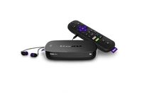 Roku Ultra | 4K/HDR/HD streaming player with Enhanced remote (voice, remote finder, headphone jack, TV power and volume), Ethernet, MicroSD and USB (2017) (Renewed)