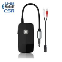 Friencity Bluetooth V4.2 Audio Receiver for Music Streaming, Protable Wireless Adapter Car kit for Wired Headphones, Speakers, Home Stereo Car Sound System, 3.5mm /RCA Aux, Hi-Fi Music(Not for TV)