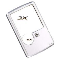 Magnifying Glasses, D Lighted Slide Out Pocket Magnifying Glass 3X 6X Small Portab Loupe Magnifier Best for Jewelry, Diamonds, Gems, Coins, Stamps