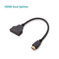 1080P HDMI Dual Splitter, Dual HDMI Adapter, HDMI Splitter Cable 1 Male to Dual HDMI 2 Female Splitter Cable Adapter Converter for DVD Players PS3 HDTV STB and Most LCD Projectors