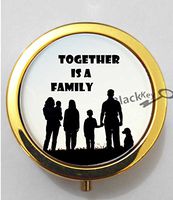 BlackKey Family Beautiful Inspirational Word 3-Compartment Decorative Pocket Gift Box Case Organizer for Pill, Color 2 -1725