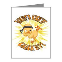 Note Card Kick'n Chick'n Martial Arts Baby Chick