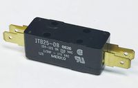 1TB25-D8 Switch Snap Action N.O./N.C. DPDT Plunger Quick Connect 10A 250VAC 372.85VA 3.61N Screw Mount