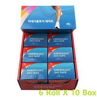 3NS Kinesiology Physiotape Athletic Therapeutic Sports Muscle Care Tex Tape (2Inch x 16.4Ft) (Random(60 Rolls))