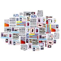 DIY Notebook Laptop Stickers Pack, Vsco Girl Kids Washi Sticker for Diary Album Notebook Scrapbook Cell Phone Notebook Suitcase Cute Stationery Sticker, Pack of 60pc