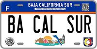 Placas Baja California License Plate