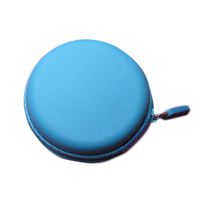 DZT1968 Storage Case Bag for Earphone Headphone SD TF Cards Colourful Portable Mini Round Hard (SkyBlue)