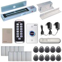 Visionis FPC-5643 One Door Access Control Inswinging Door 600lbs Maglock with VIS-3005 Slim Indoor Outdoor Rated IP68 Keypad/Reader Standalone EM No Software 2000 Users with PIR Kit