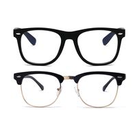 Unisex Blue Light Blocking Glasses Square/Half Frame Eyeglasses Frame Anti Blue Ray for Computer Game Eyewear