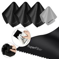 EACHPOLE 3-Pack 16 x 16 inch Black Microfiber Cleaning Cloth Plus Bonus 6 x 7 Inch Gray Microfiber Cleaning Cloth, APL1826