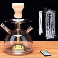 XZYP Arabian Hookah Finished Set, Transparent Color Single Tube, Acrylic Hookah Shisha Hookah