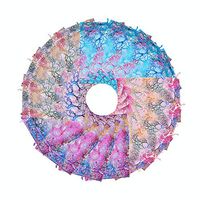 PH PandaHall 100pcs 4 Color Coralline Pattern Organza Drawstring Bags Wedding Favor Party Candy Chocolate Party Christmas Gift Jewelry Bags, 4.7” x 7”