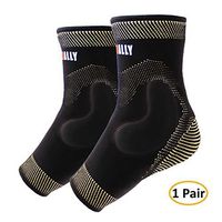 NeoAlly Ankle Brace Compression Support Sleeve with Silicone Gel, Reduce Foot Swelling & Prevent Ankle Injuries. Ankle Sleeve Helps Reduce Inflammation, Swelling, Soreness [1 Pair]