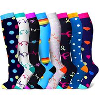 Compression Socks for Women & Men 15-20 mmHg, Best for Medical, Nursing, Running, Athletic, Edema, Diabetic, Varicose Veins & Travel (Small/Medium, Navy/Gray/Black/Blue/Navy/White/Black/Blue)