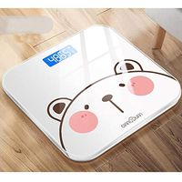 Lyqqqq Electronic Scales Electronic Scale Electronic Weight Scale Accurate Household Health Said Small Body Instrument Adult Weight Loss Body Fat Scale Compact Weighing Scale Female (Color : White)