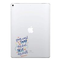 FINCIBO 5 x 5 inch Christian Bible Verses Psalm 119:105 Removable Vinyl Decal Stickers for iPad MacBook Laptop (Or Any Flat Surface)