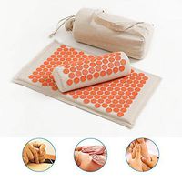 DNDN Acupoint Acupressure Mat, Acupuncture Massage Mat and Pillow Set, Meditation Cushion, Acupuncture Trigger Point for Back and Neck Pain Sciatic Pain