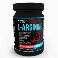 NATUREALLY YOU© - L-Arginine (60 Capsules) - Nitric Oxcide Booster * - Helps with Blood Pressure, Heart, Endurance, Energy, Kidney Function*