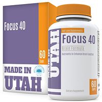 Brain Booster Focus 40 Brain Formula is a Powerful Nootropic and Brain Supplement That Supports Mental Alertness, Memory, Focus, and Concentration - Made in Our Lab in Utah