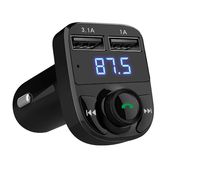 Handsfree Call Car Charger,Wireless Bluetooth FM Transmitter Radio Receiver,Mp3 Music Stereo Adapter,Dual USB Port Charger Compatible for All Smartphones,Samsung Galaxy,LG,HTC,etc.