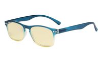 Eyekepper Computer Reading Glasses Blue Light Blocking-Stylish Readers Women Yellow Tinted,Blue +1.00