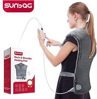 Placa terapia de calor calefactora electrica para Cuello y hombros el de calentamiento 6 configuraciones de apagado automático, lavable a máquina Extra Grande 25"× 32"