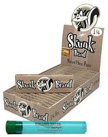 Skunk Natural Hemp 1 1/4 Rolling Papers (25 Packs/Full Box) with Rolling Paper Depot Kewltube