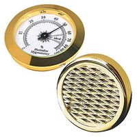 Cigar Hygrometer - Cigar Humidifier - Precision Round Adjustable Point Hygrometer - for Tobacco Moisturizing and Increased Humidity - Suitable for Cigar Box/Cigar Cabinet-Gold