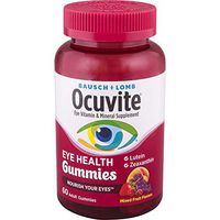 Bausch + Lomb Ocuvite Eye Health Gummies with Lutein, Zeaxanthin and other Antioxidants, 60 Count Bottle