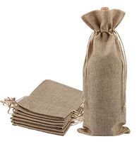 Wine Gift Bags, Sdootjewelry Burlap Wine Bag Jute Wine Bag with Drawstring- Pack of 24