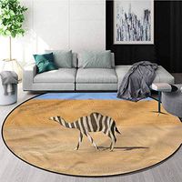 RUGSMAT Quirky Round Area Rug Reversible Floor Carpet,Lonely Camel Be Different Non-Slip Bathroom Soft Floor Mat Home Decor Diameter-35