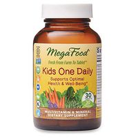 MegaFood, Kids One Daily, Daily Multivitamin and Mineral Dietary Supplement with Vitamins, C, D and Folate, Non-GMO, Vegetarian, 30 Tablets (30 Servings)