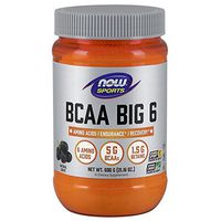 NOW Sports Nutrition, BCAA (Branched Chain Amino Acids) Big 6, Grape Flavor, 600 Grams