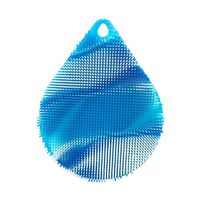 PENATE Antibacterial Non-slip Silicone Dish Cloth Water Drop Soft Elastic Washing Scrubber Brush Kitchen Cleaning Tool Accessorie (Ocean)