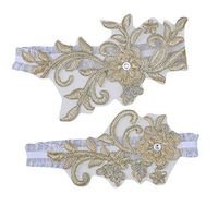 Meidexian888 Wedding Lace Garter, 2 Pcs Sexy Lace Wedding Garters for Bride Party Prom Garter Set (B)